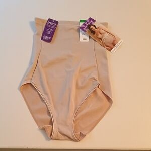 Naomi & Nicole High-Waist Shapewear Briefs Large-nude Color